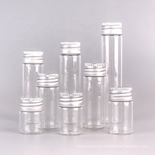 Clear Glass Empty Essential Oil Tube Cosmetics Creams Storage Travel Container With Aluminum Screw Lid